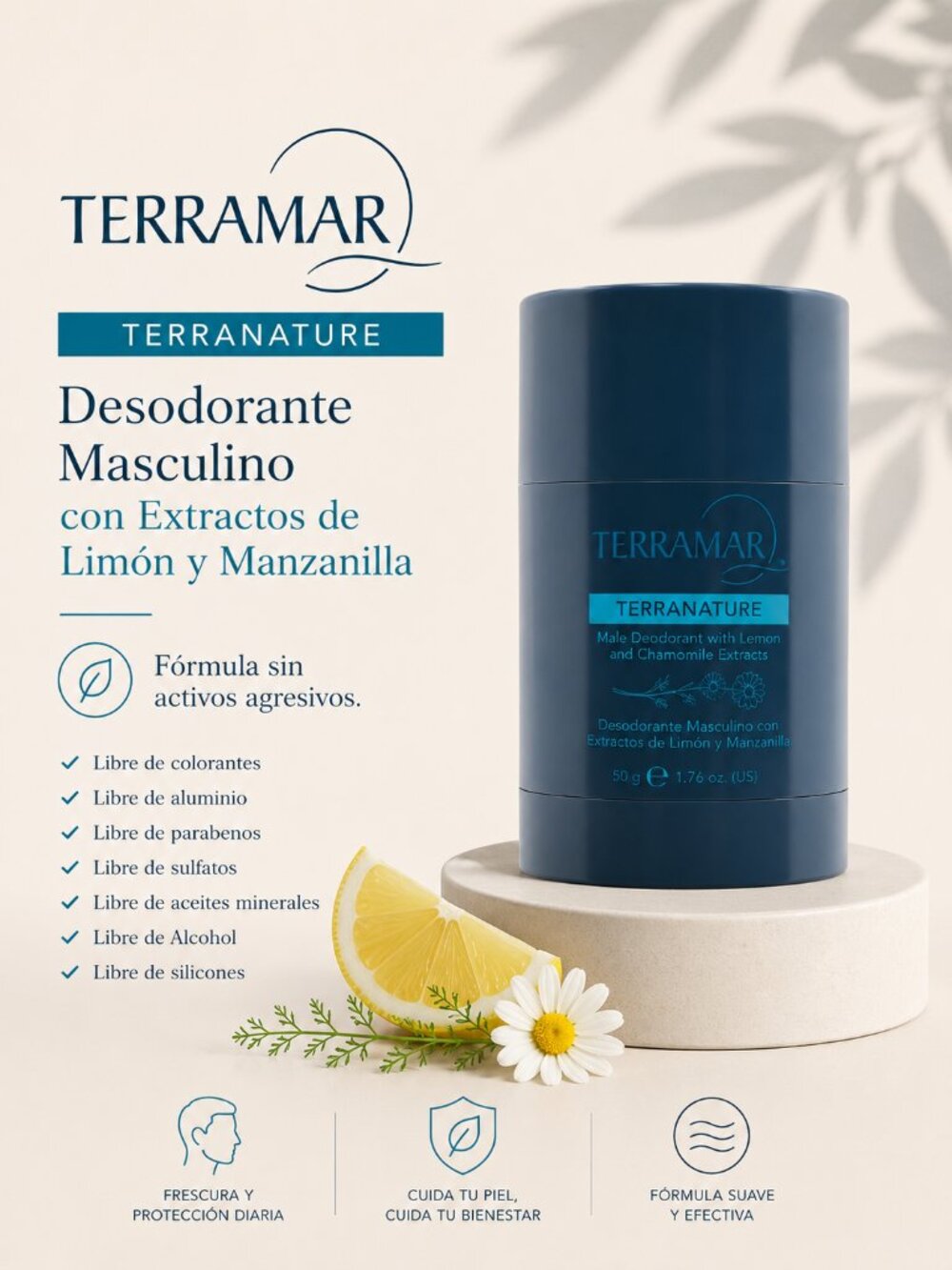 TERRANATURE Male Deodorant/Desodorante Masculino